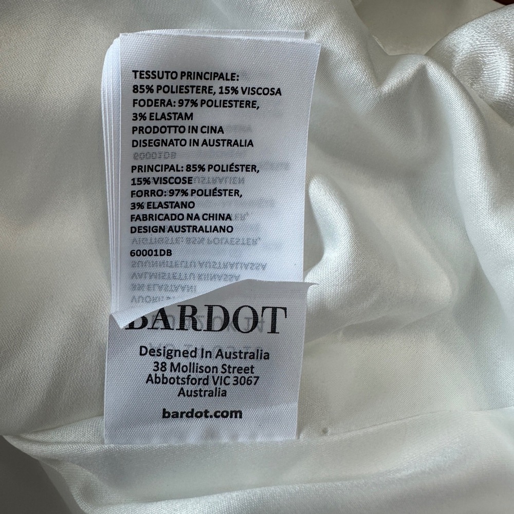 Bardot Oria White Bubble Satin Mini Dress, Bridal Bachelorette Girly REVOLVE XL - Picture 12 of 15